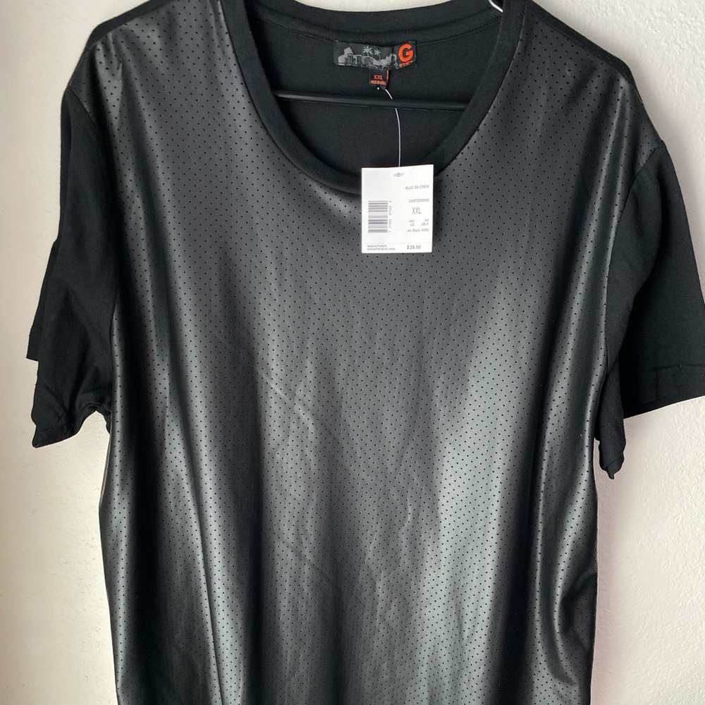 XXL G by GUESS leather dress shirt
